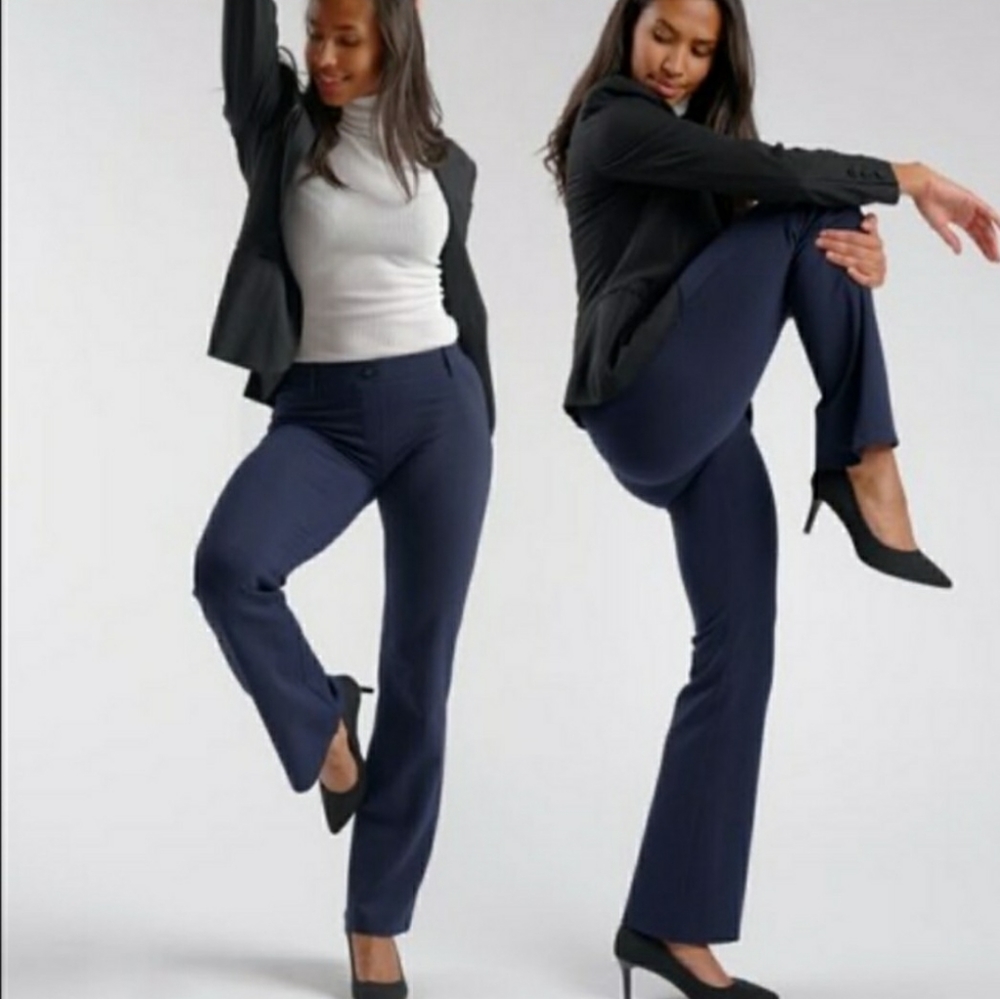 Betabrand navy blue yoga work pants - long
